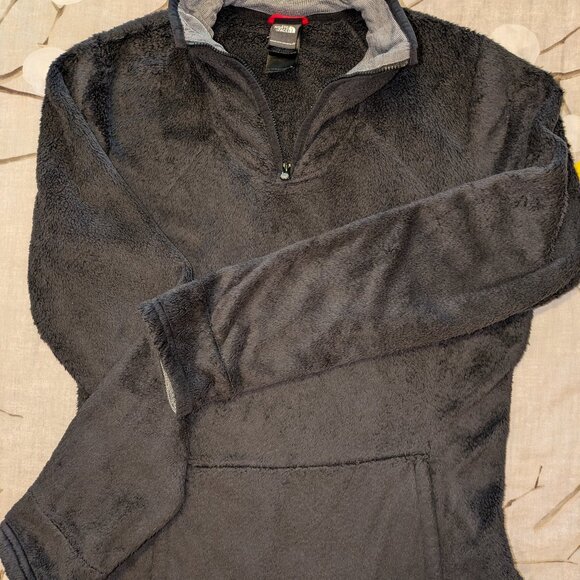 The North Face Women’s 1/4 Fleece Sherpa Front Pocket Black‎ Size Medium - Picture 1 of 1